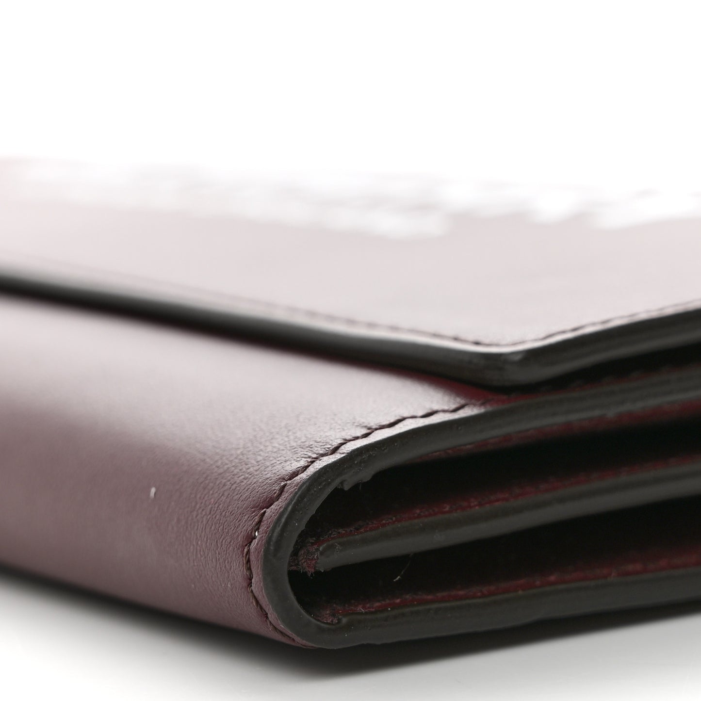 Calfskin Logo Hazelmere Wallet With Detachable Strap Deep Maroon