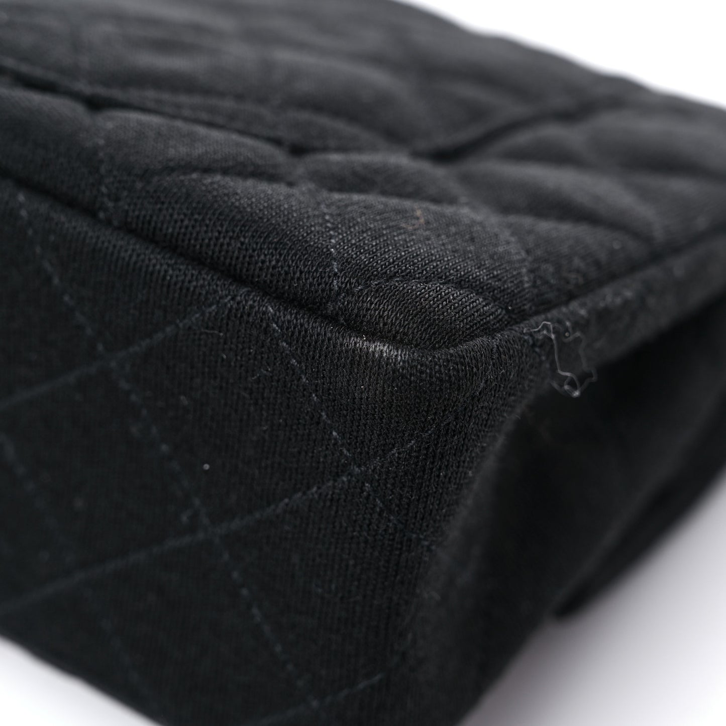 Jersey Quilted Small Double Flap Black