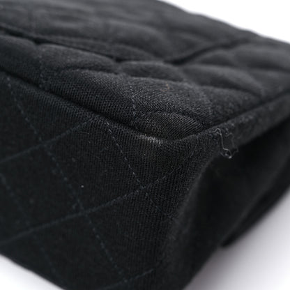 Chanel Jersey Quilted Small Double Flap Black 11 of 12
