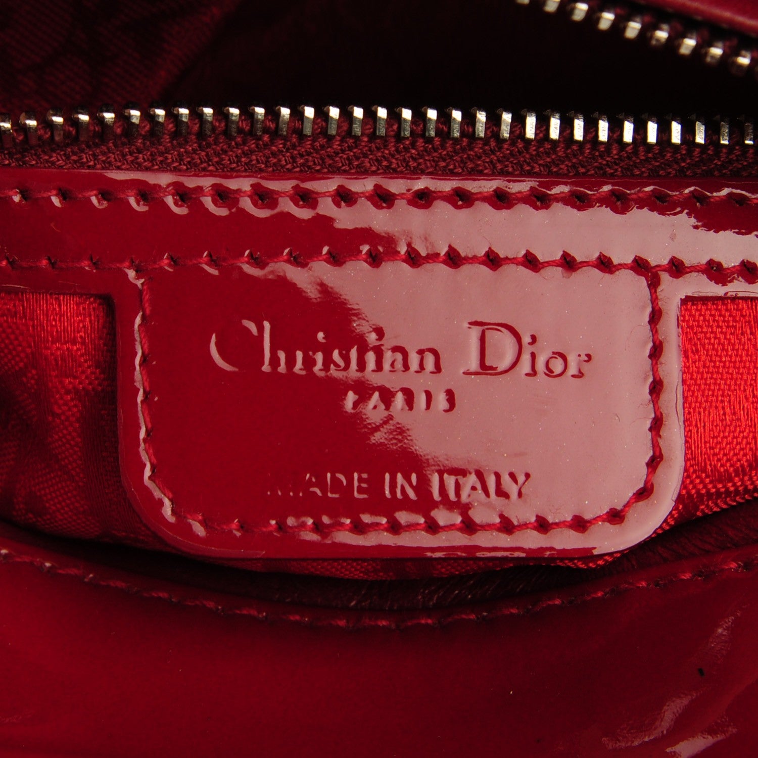 Christian Dior Patent Cannage Medium Lady Dior Red 6 of 7