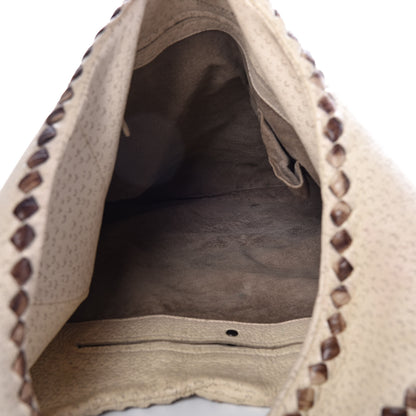 Bottega Veneta Cervo Deerskin Perforated Pekary Hobo Cream 5 of 11