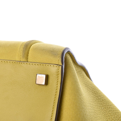 Celine Nubuck Medium Phantom Luggage Chartreuse 10 of 10
