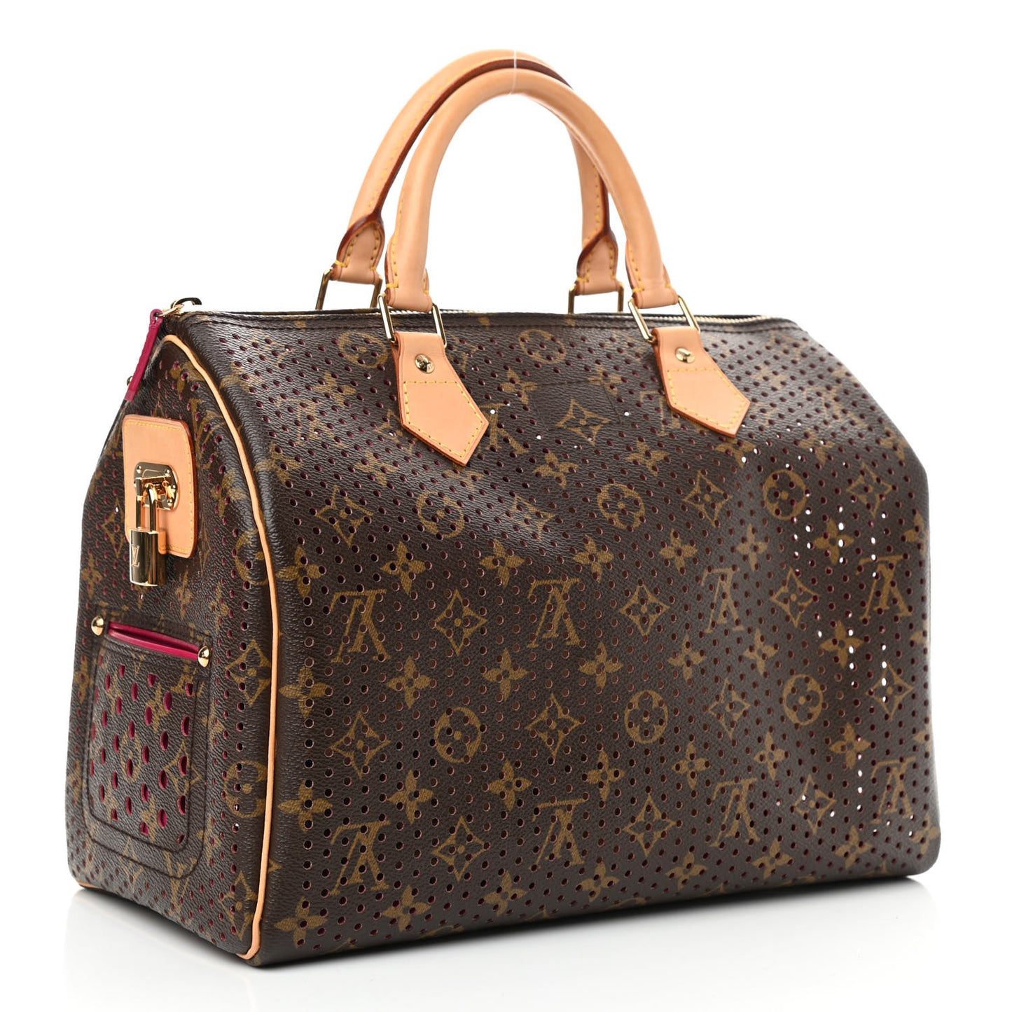 Monogram Perforated Speedy 30 Fuchsia