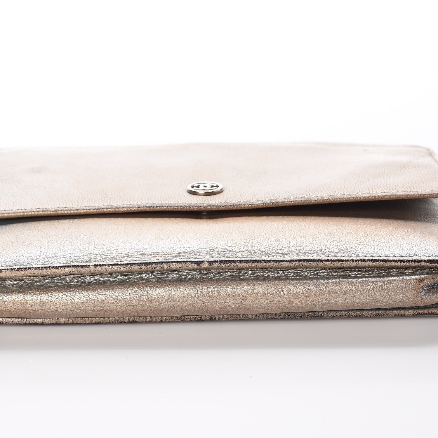 Chanel Metallic Goatskin Wallet On Chain WOC Gold 10 of 21