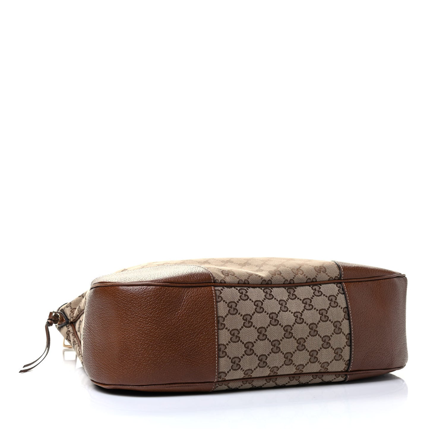 Monogram Textured Calfskin Large Bree Hobo Beige Ebony Nocciola