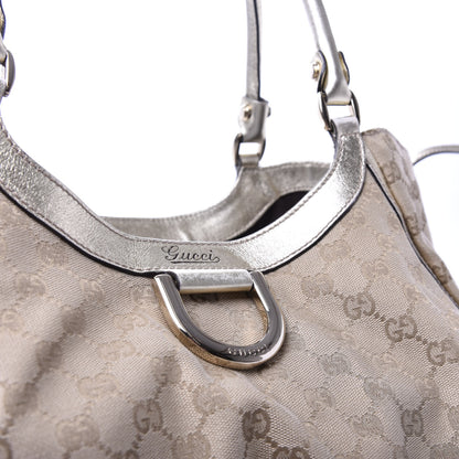 Gucci Monogram Large D Gold Hobo Metallic Gold 10 of 10