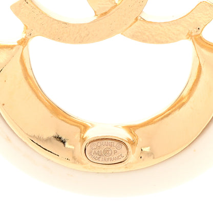 Chanel Resin CC Medallion Choker Chain Necklace Gold Ivory 6 of 6