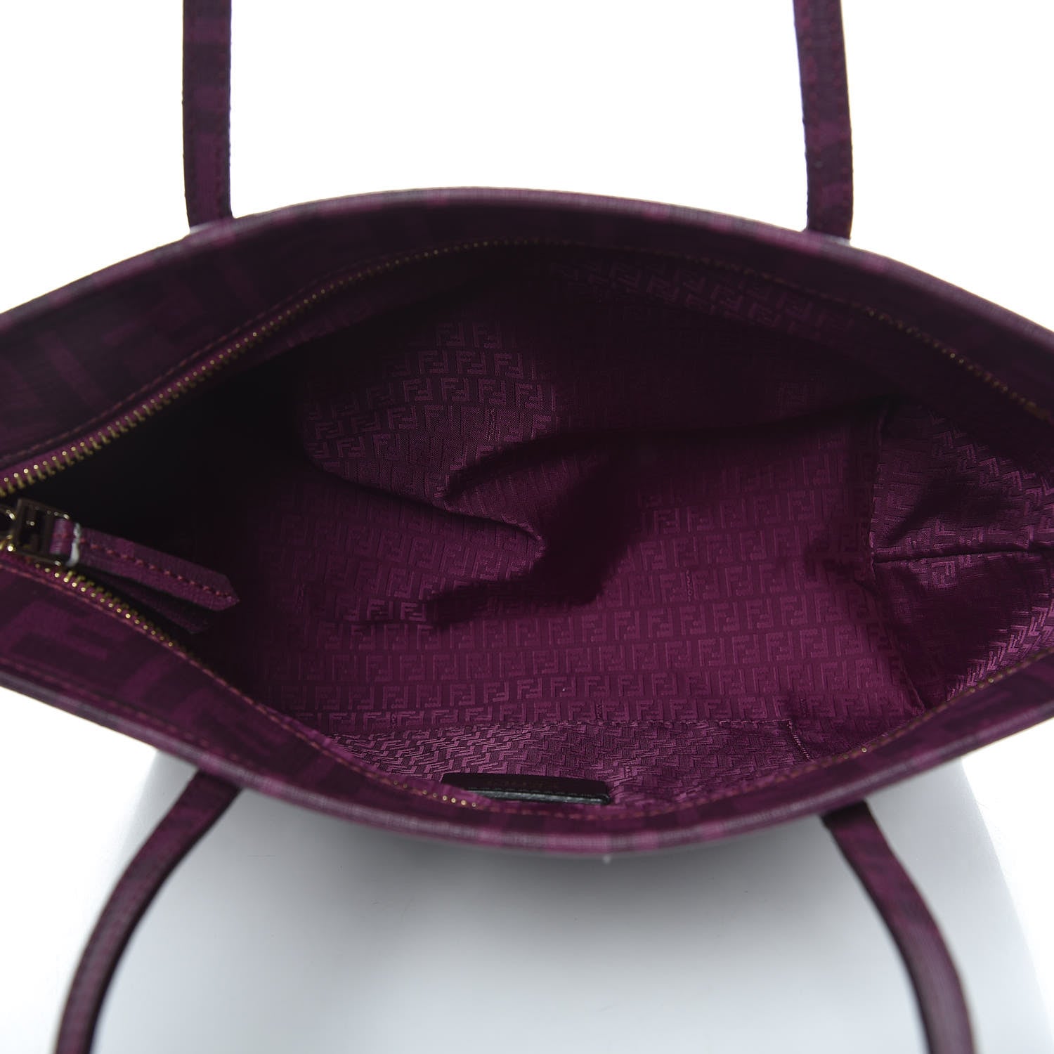 Fendi Zucca Spalmati Mini Roll Tote Ciclamino 5 of 10