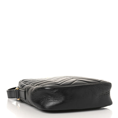 Gucci Calfskin Matelasse GG Marmont Travel Bag Black 4 of 10