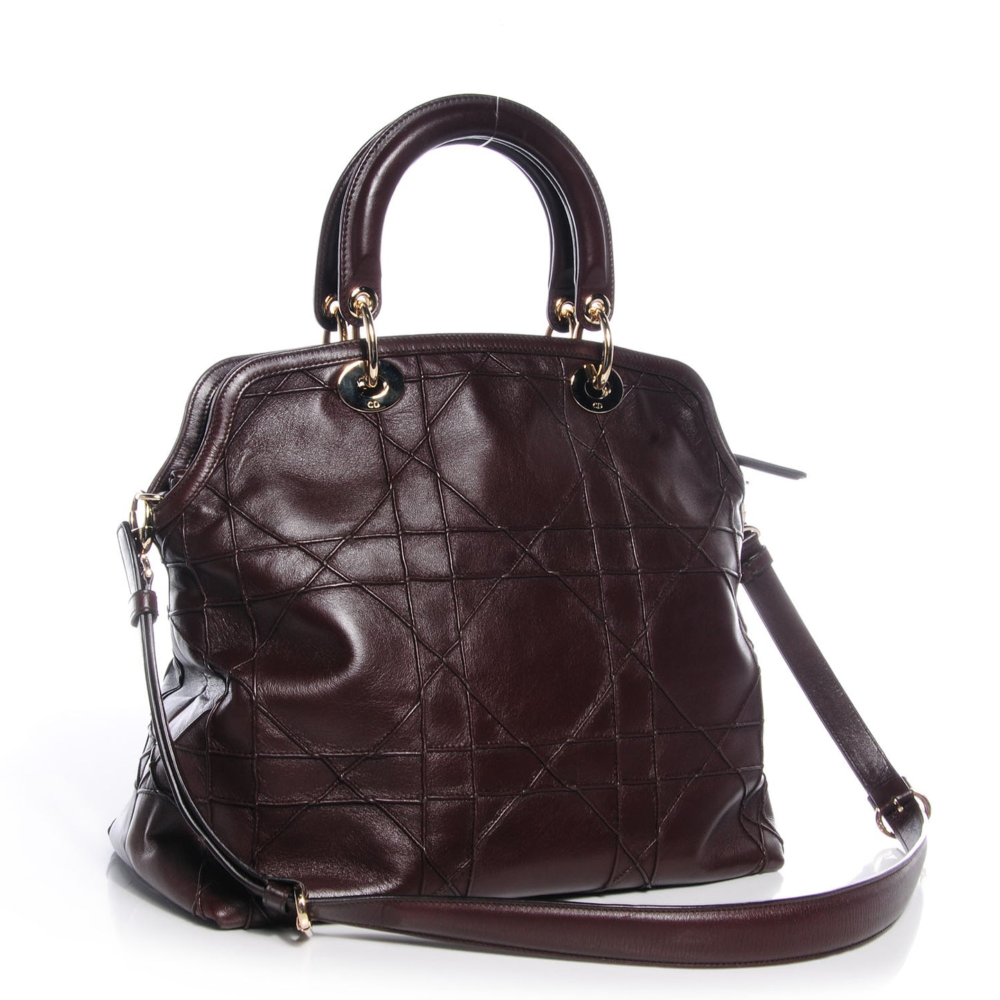 Lambskin Cannage Medium Granville Tote Brown