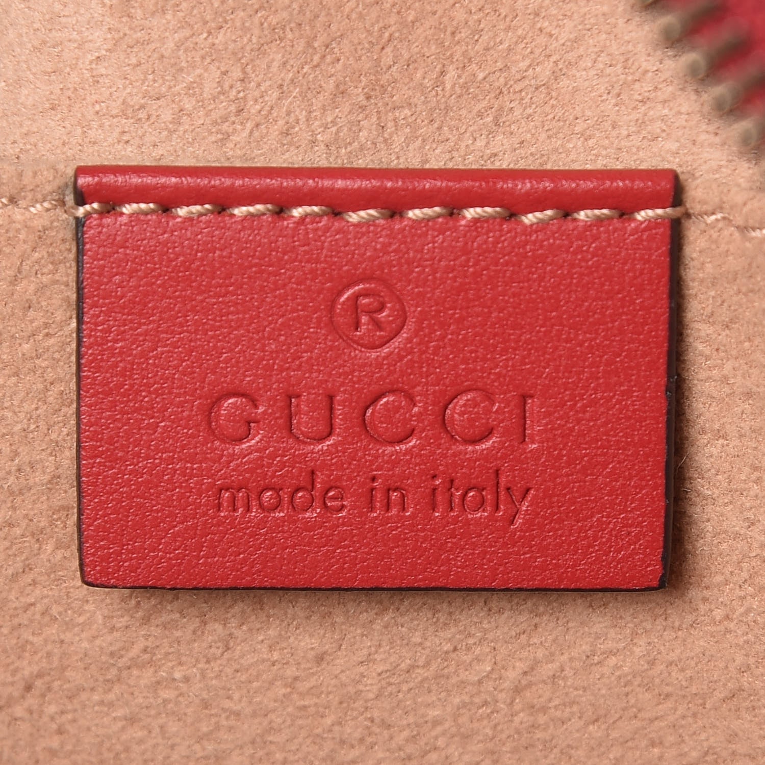 Gucci Calfskin Matelasse Mini GG Marmont Chain Shoulder Bag Hibiscus Red 8 of 15