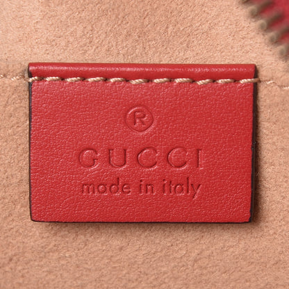 Gucci Calfskin Matelasse Mini GG Marmont Chain Shoulder Bag Hibiscus Red 8 of 15