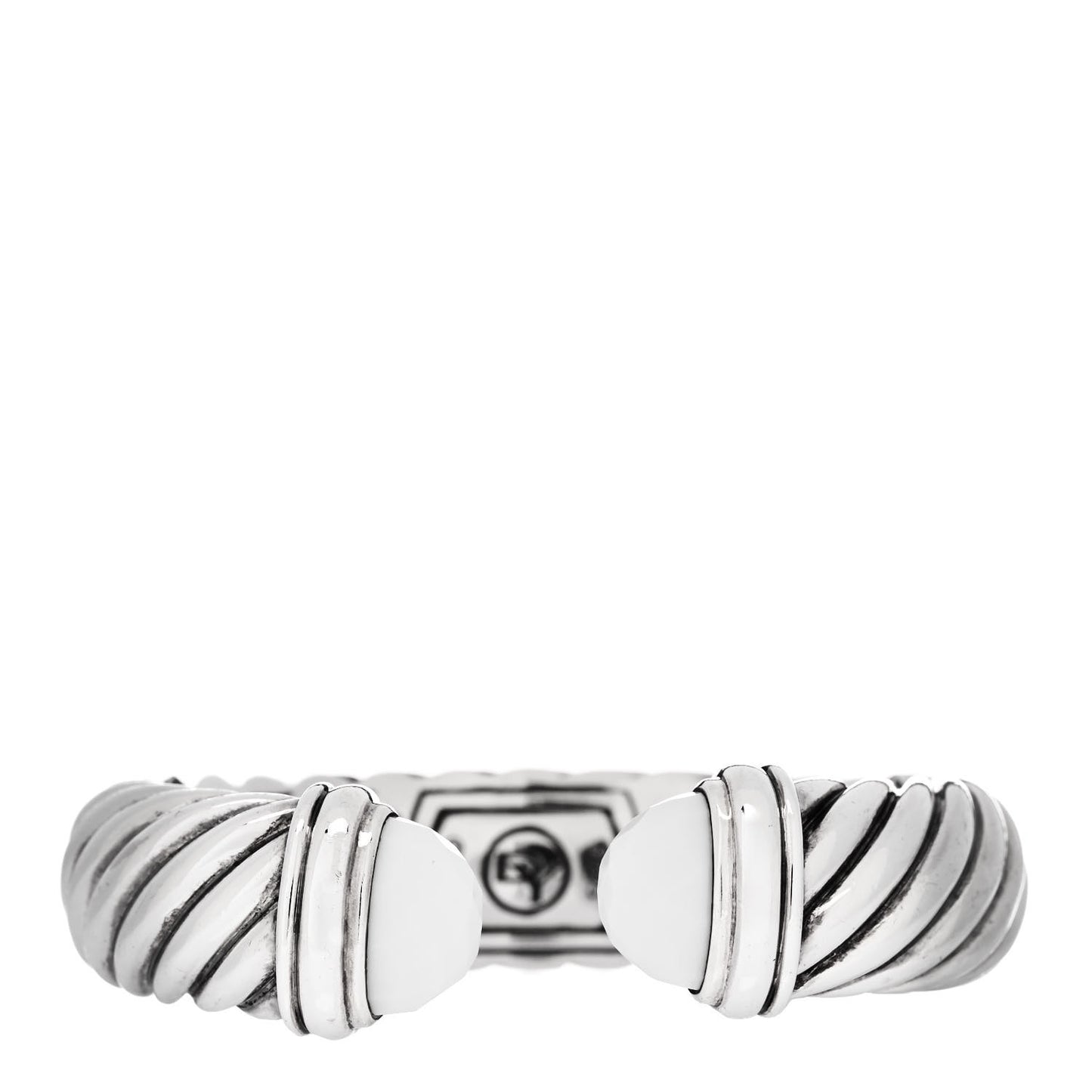 Sterling Silver White Agate 15mm Waverly Bracelet