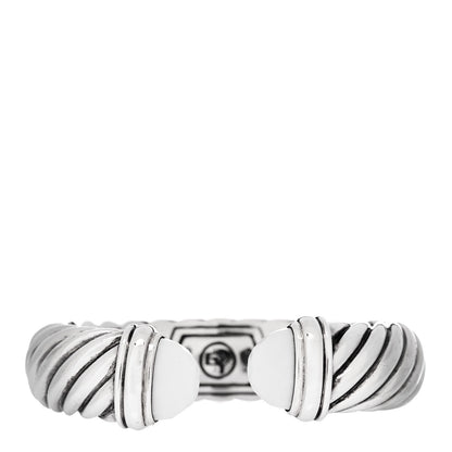 David Yurman Sterling Silver White Agate 15mm Waverly Bracelet 1 of 4