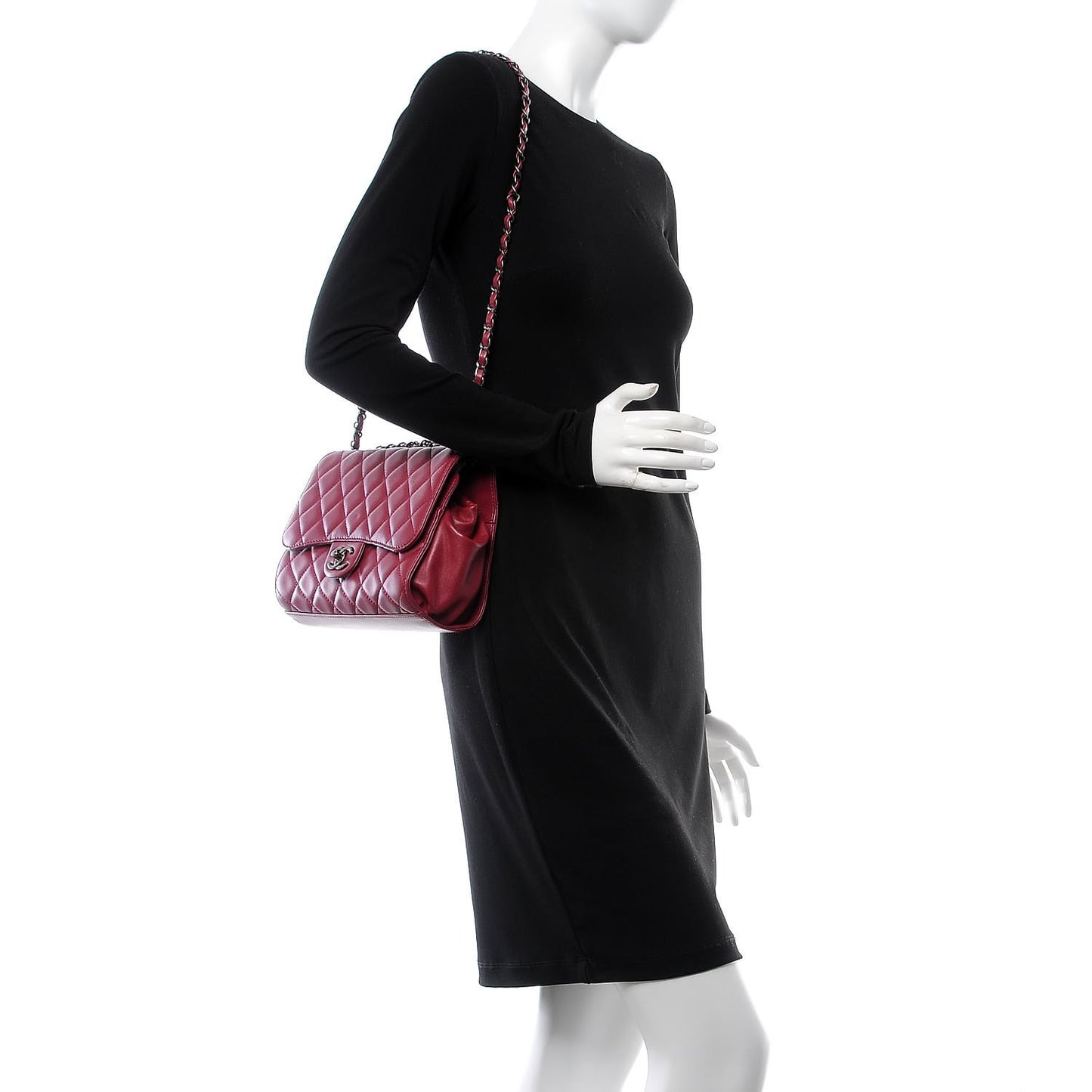 Lambskin Medium Grocery By Drawstring Shopping Bag Pink