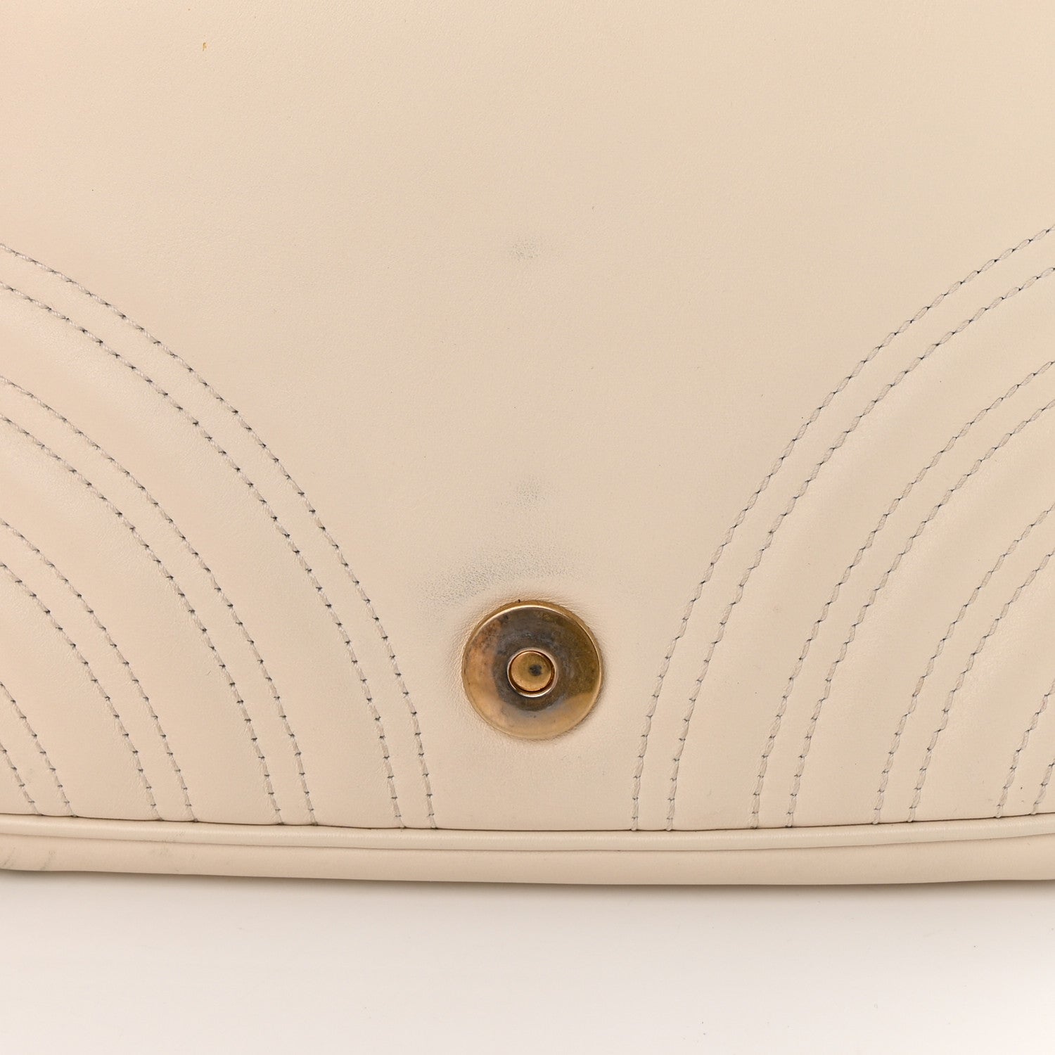 Gucci Calfskin Matelasse Pearly GG Marmont Chain Belt Bag Mystic White 12 of 19