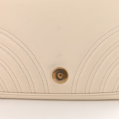 Gucci Calfskin Matelasse Pearly GG Marmont Chain Belt Bag Mystic White 12 of 19