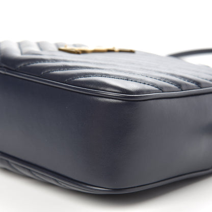Saint Laurent Calfskin Matelasse Monogram Lou Camera Bag Navy 8 of 9