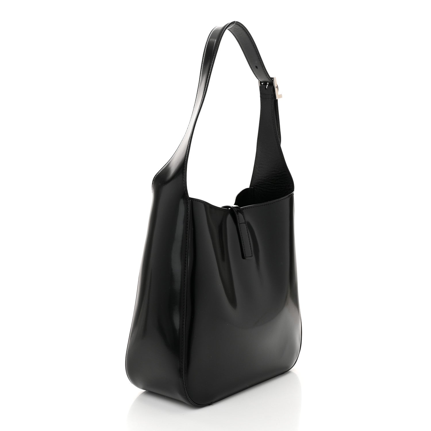 Saint Laurent Patent Small Le 5 A 7 Supple Hobo Black 4 of 11