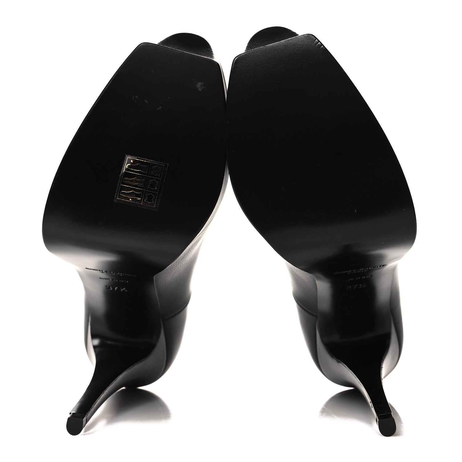 Saint Laurent Calfskin Tripon Tribute 105 Pumps 37.5 Black 6 of 9