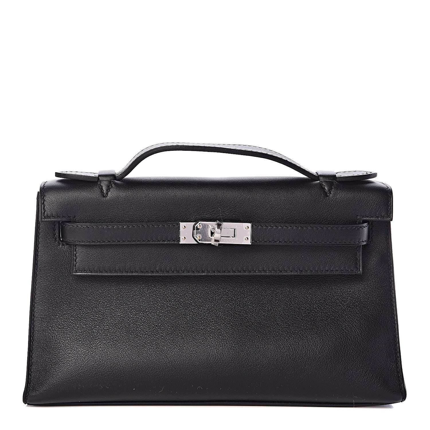 Hermes Swift Kelly Pochette Clutch Black 1 of 9