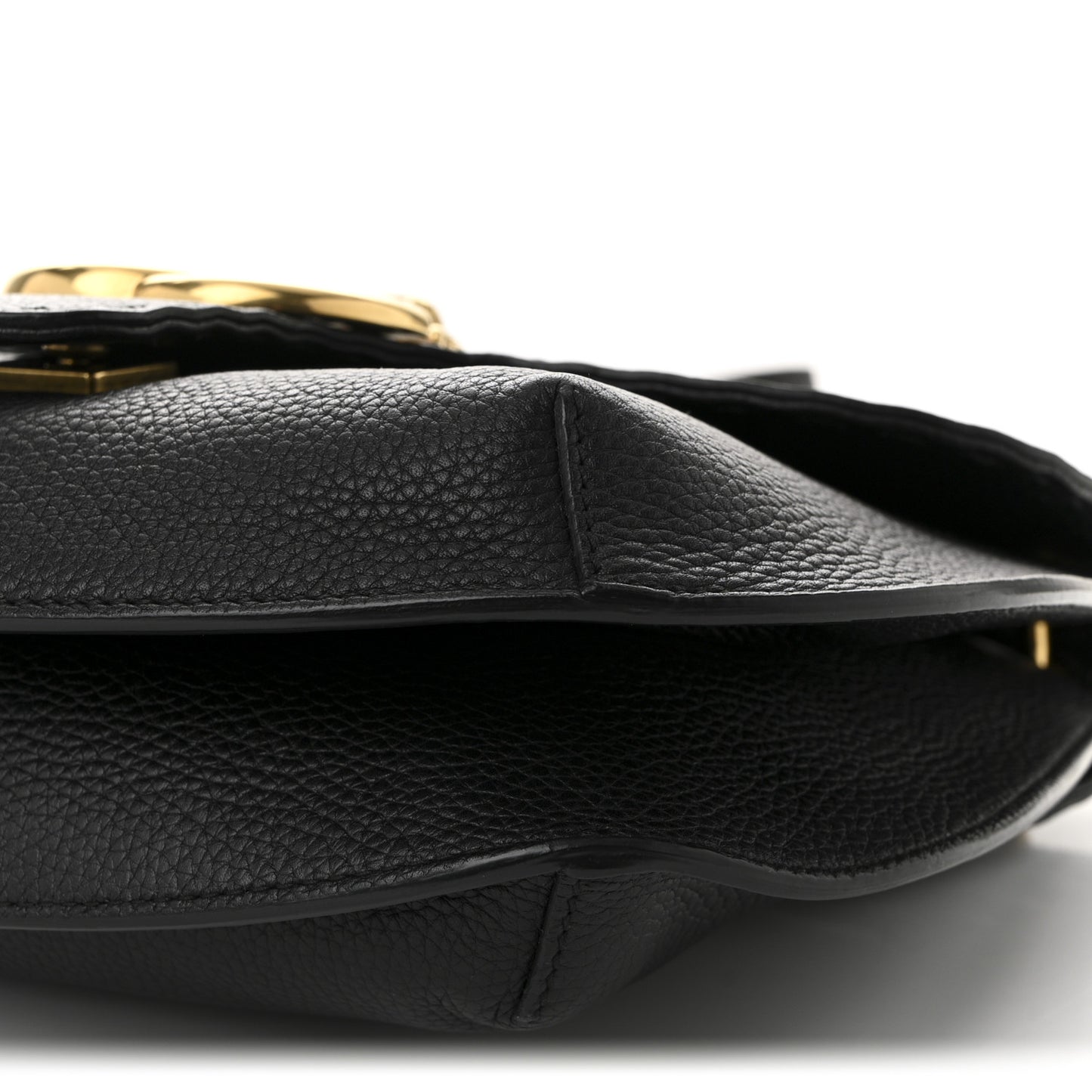 Cellarius Calfskin Feline GG Marmont Flap Shoulder Bag Black