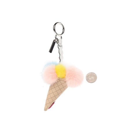 Fendi Mink Fur Calfskin Fun Fair Bag Charm Multicolor 2 of 3