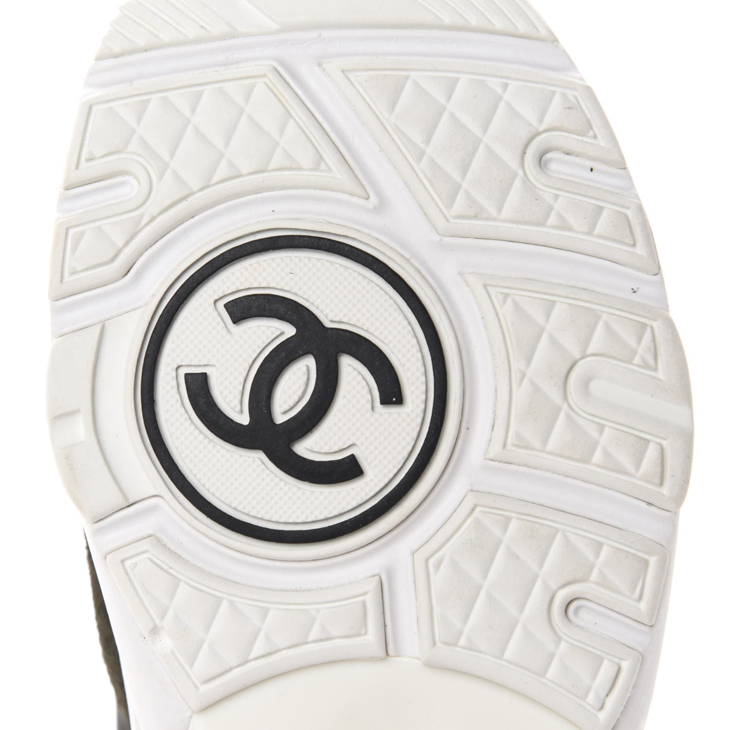 Chanel Fabric Calfskin Suede CC Womens Sneakers 36 Dark Green 8 of 9