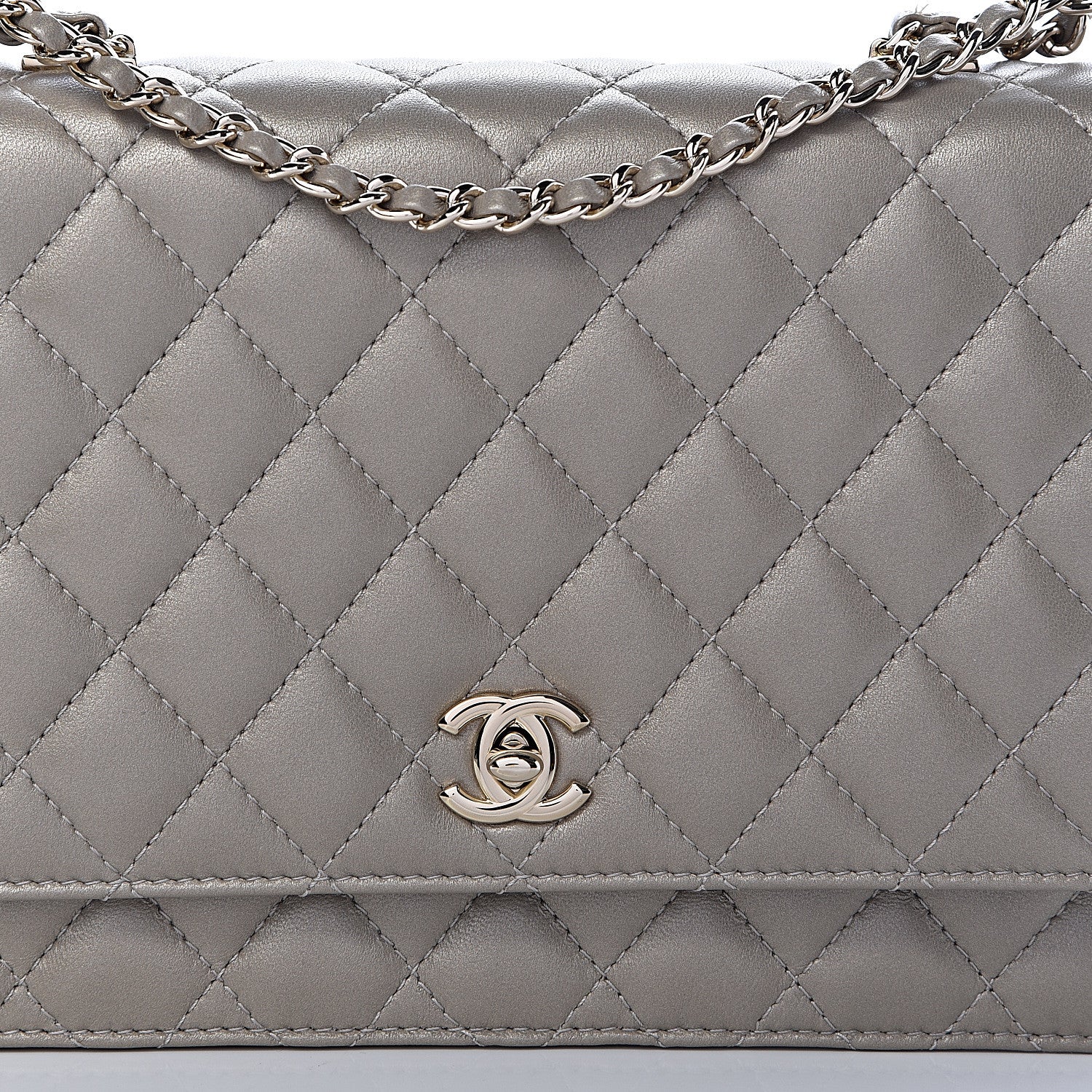 Chanel Lambskin Quilted Fantasy Pearl Flap Light Gold 10 of 11