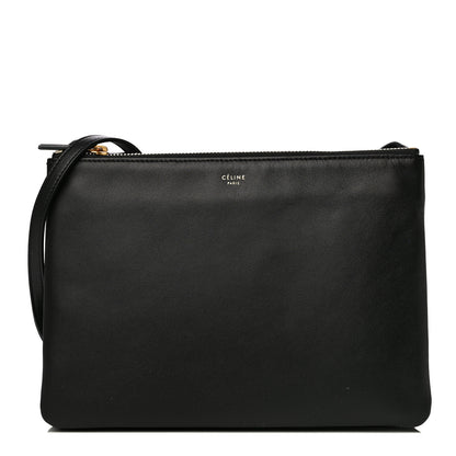 Celine Lambskin Large Trio Crossbody Bag Black 1 of 15