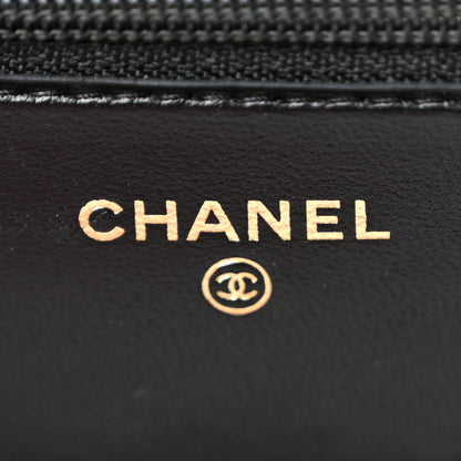Chanel Lambskin Quilted Trendy CC Wallet On Chain WOC Black 6 of 10