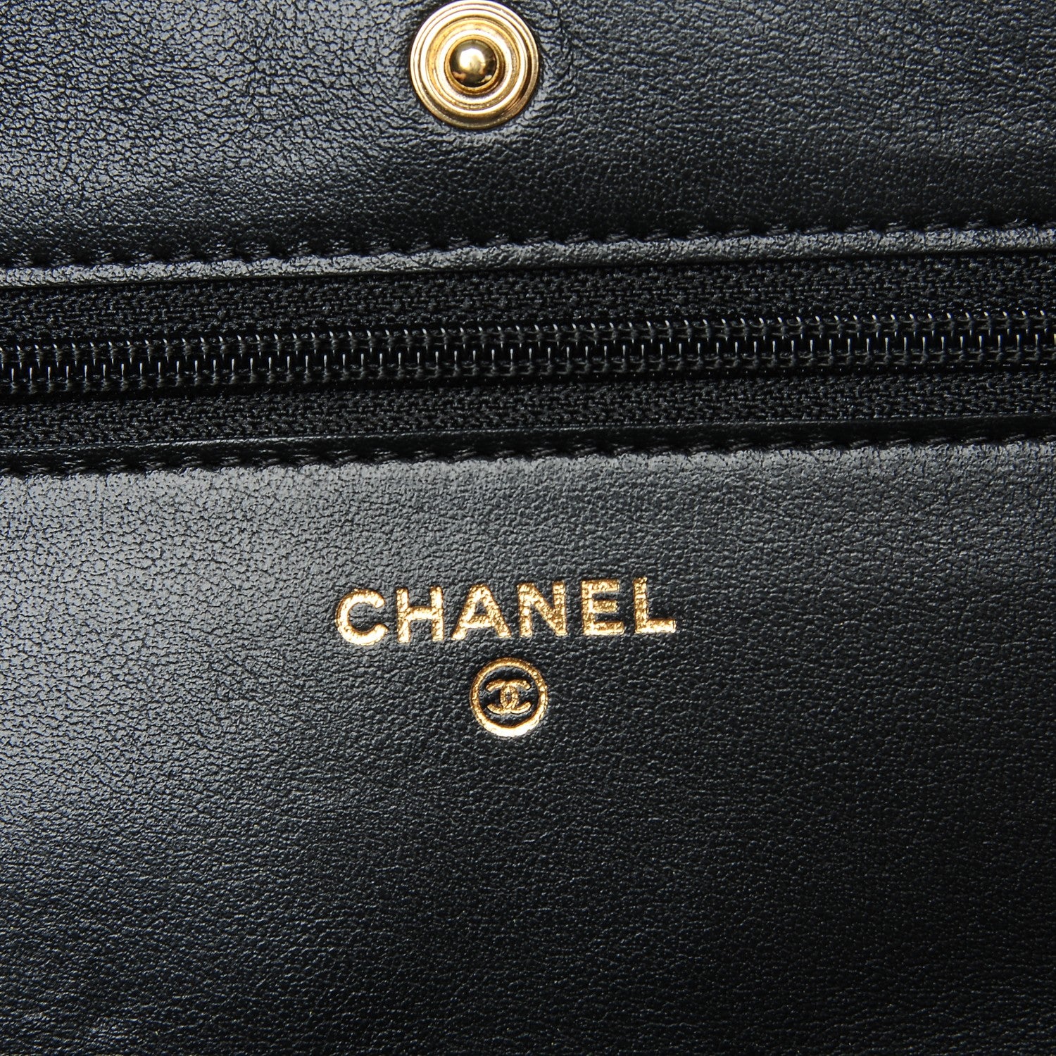 Chanel Letter Calfskin Embossed Quilted Wallet On Chain WOC Black 7 of 9