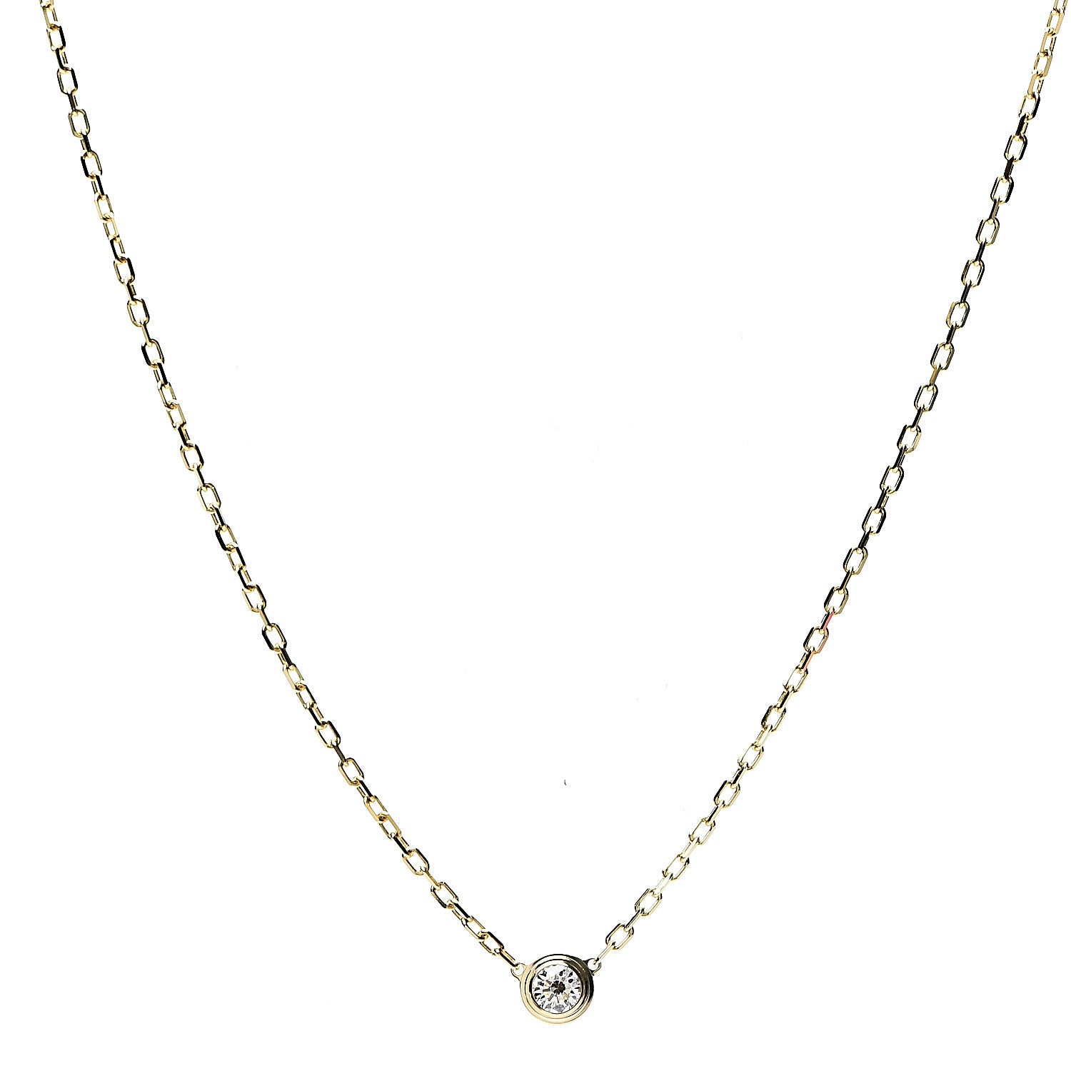 Cartier 18K Yellow Gold Diamond SM D'Amour Pendant Necklace 1 of 4