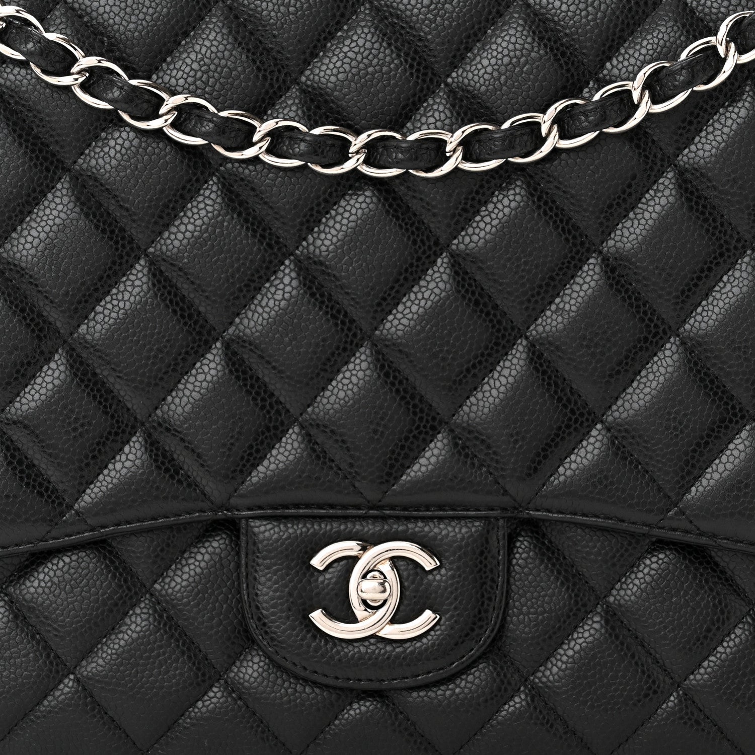 Chanel Caviar Quilted Maxi Single Flap Black 8 of 15