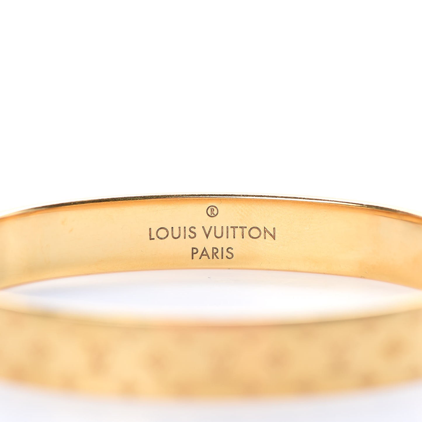 Brass Monogram Nanogram Cuff M Gold