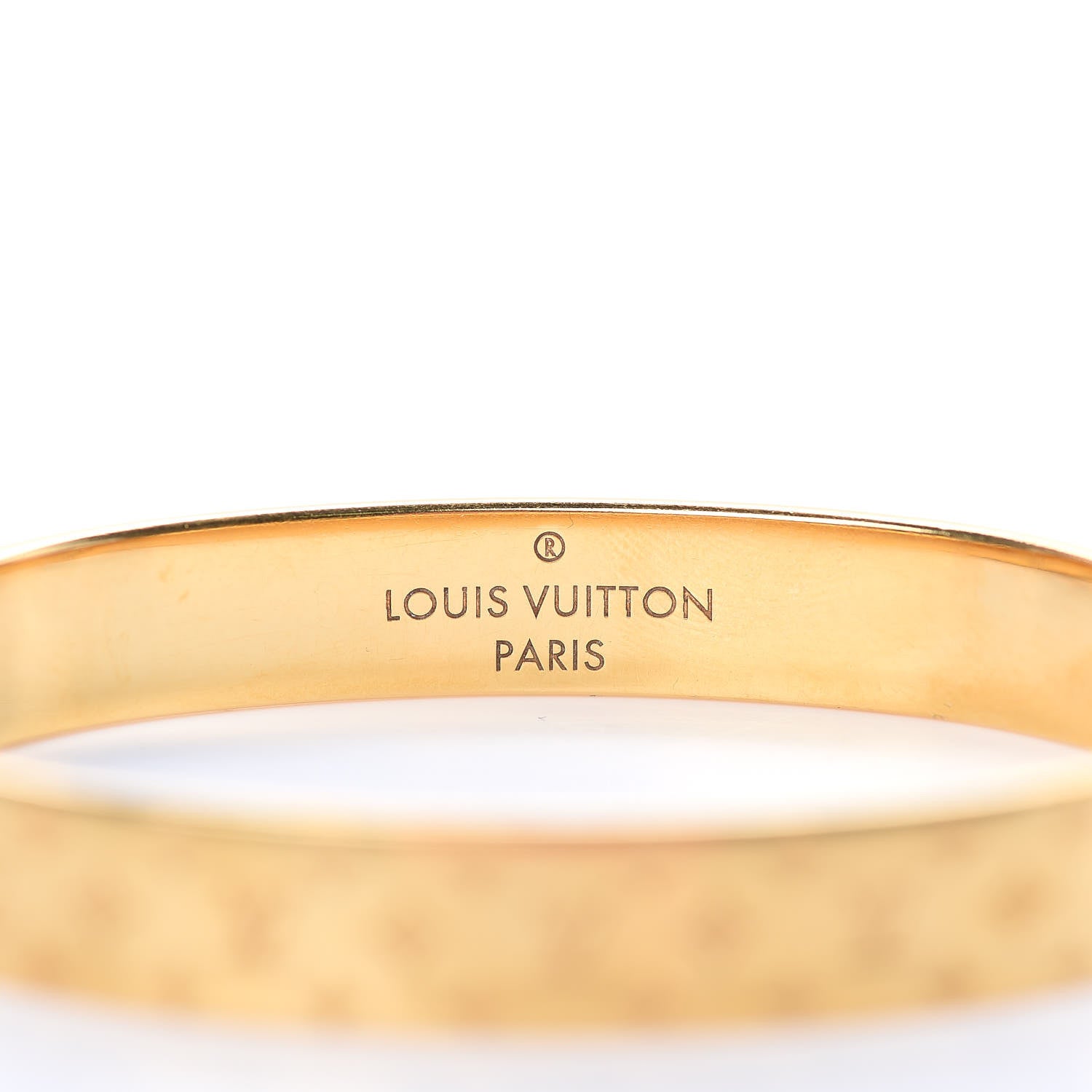 Louis Vuitton Brass Monogram Nanogram Cuff M Gold 5 of 8