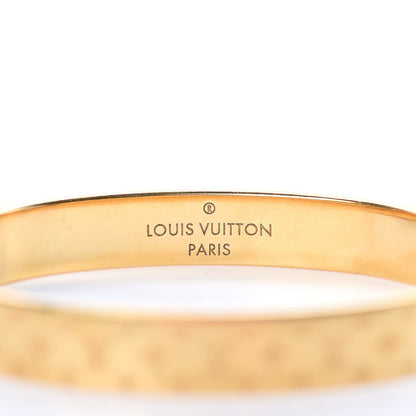 Louis Vuitton Brass Monogram Nanogram Cuff M Gold 5 of 8