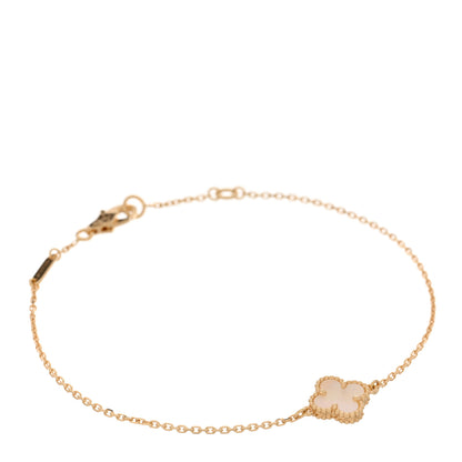 Van Cleef & Arpels 18K Yellow Gold Mother of Pearl Sweet Alhambra Bracelet 1 of 5