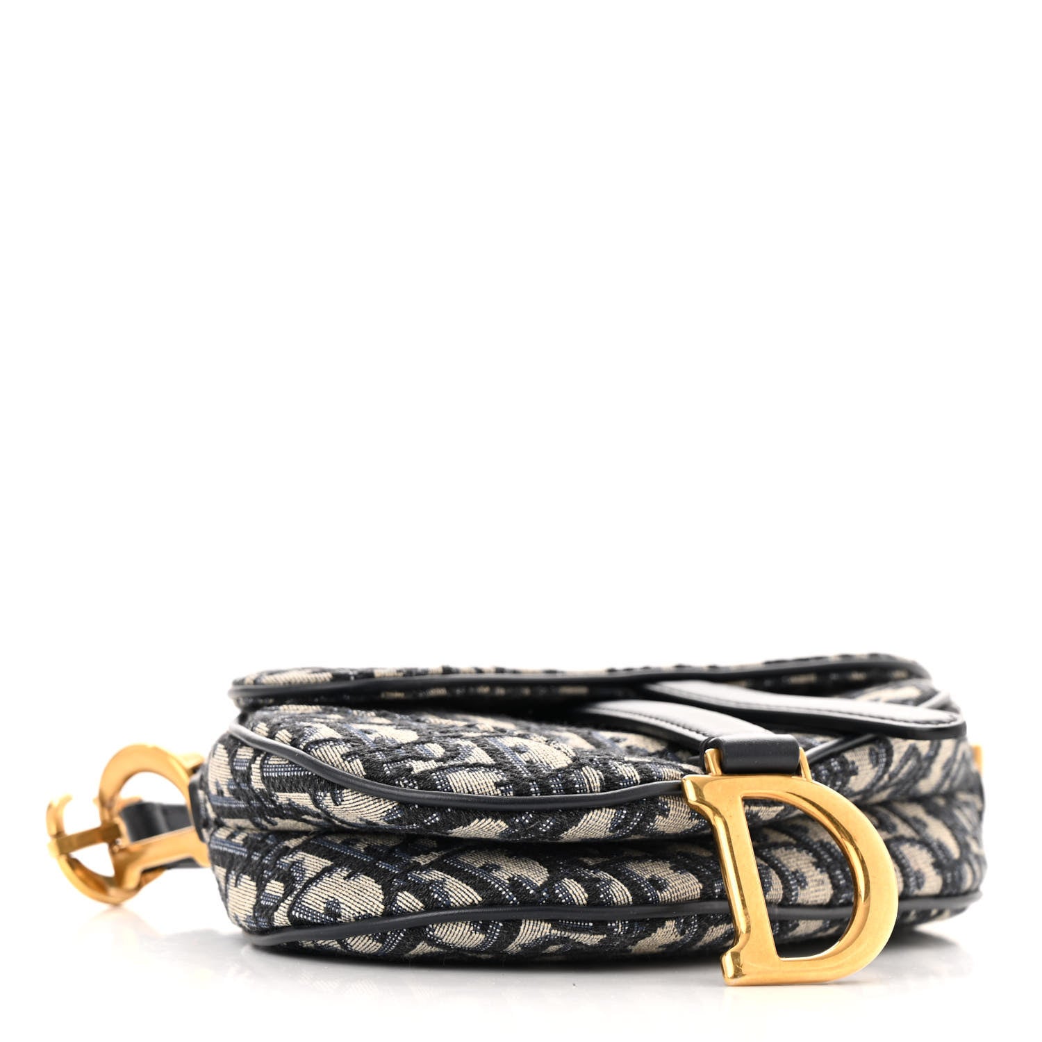 Christian Dior Oblique Mini Saddle Bag Blue 4 of 13