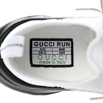 Gucci Technical Knit Fabric Waves Womens Gucci Run Sneakers 38.5 Great White Thunder 7 of 8
