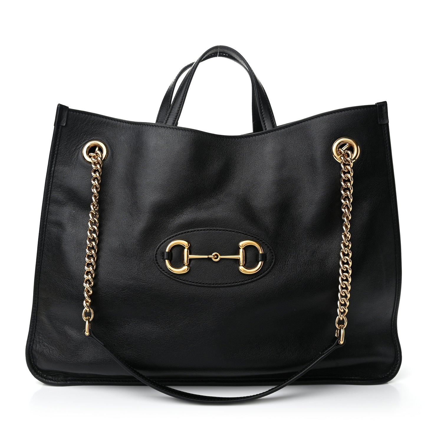 Calfskin Large Horsebit 1955 Tote Bag Black