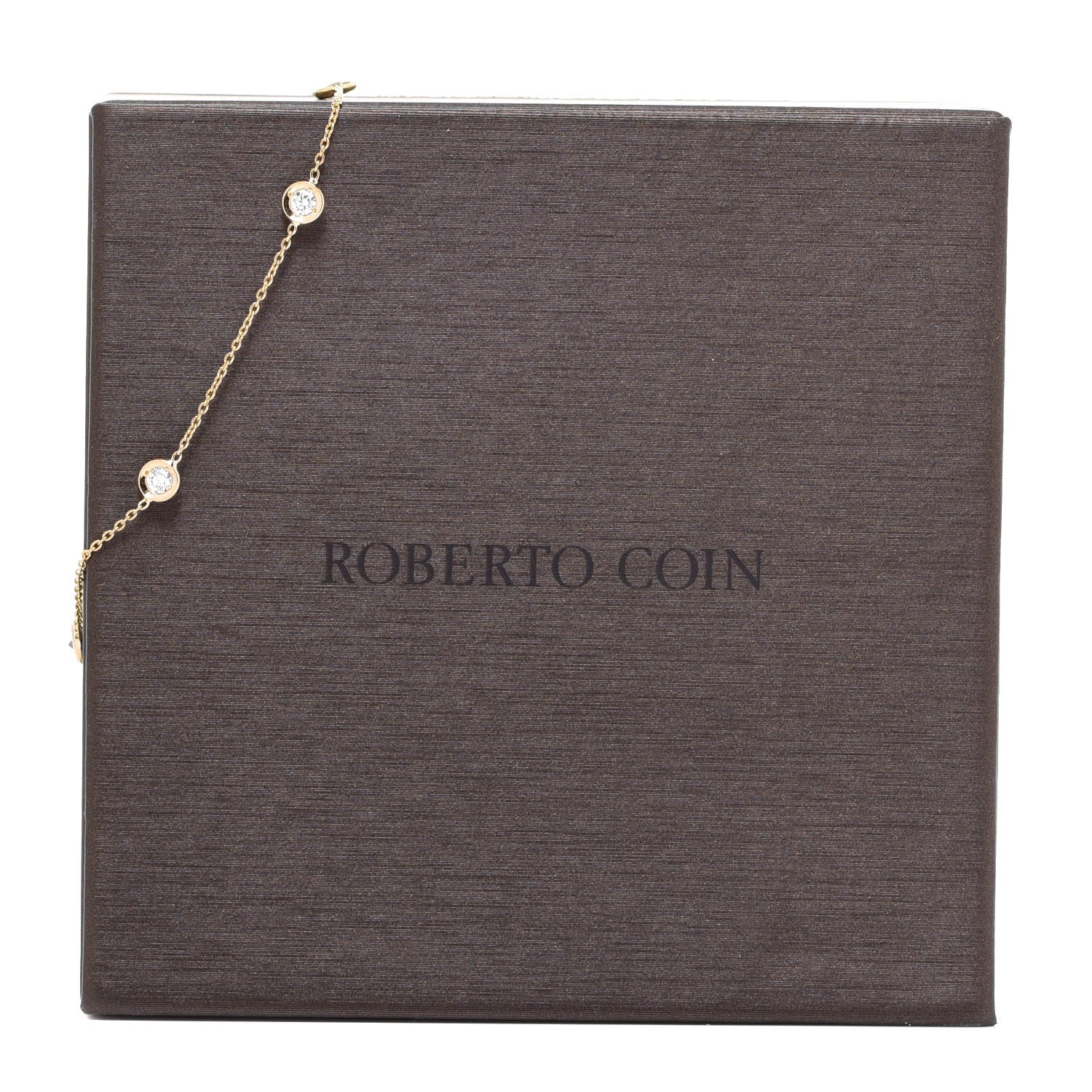 Roberto Coin 18K Yellow Gold Diamond By the Inch Five Station Bracelet 6 of 6