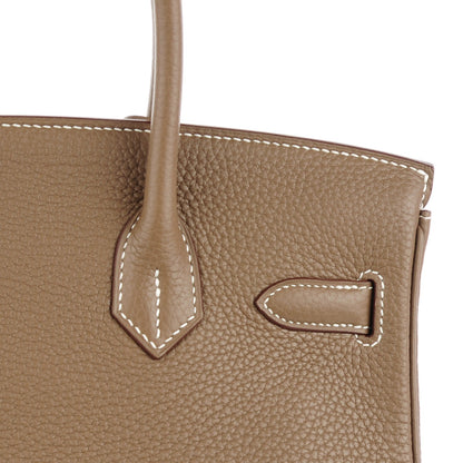 Hermes Taurillon Clemence Birkin 30 Etoupe 23 of 23
