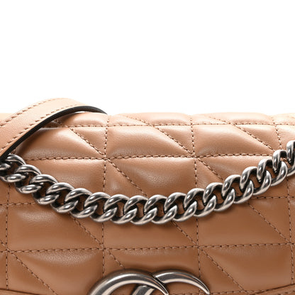 Gucci Calfskin Matelasse Aria Small GG Marmont Shoulder Bag Camelia 8 of 10