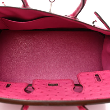 Hermes Ostrich Birkin 25 Fuchsia 4 of 6