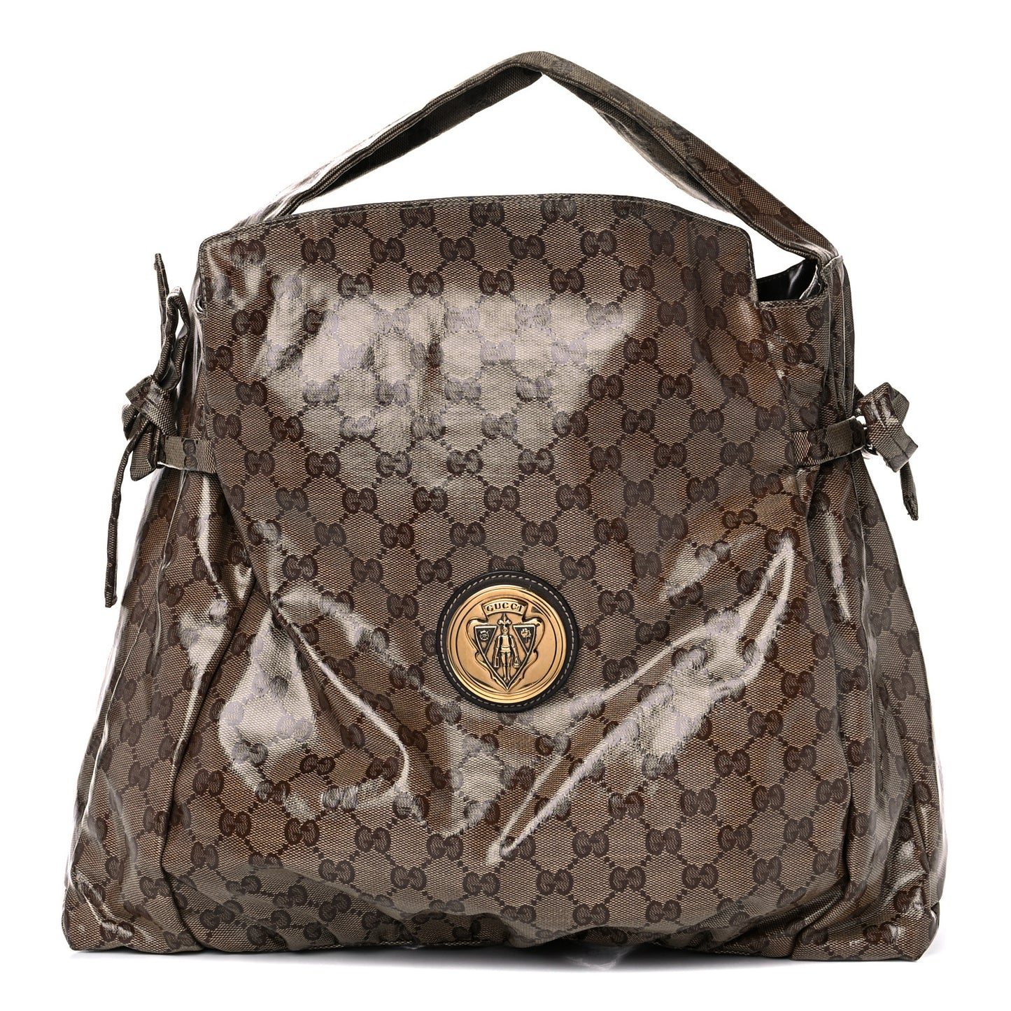 Crystal Monogram Medium Hysteria Tote Brown