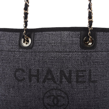 Chanel Lurex Boucle Small Deauville Tote Black 10 of 11