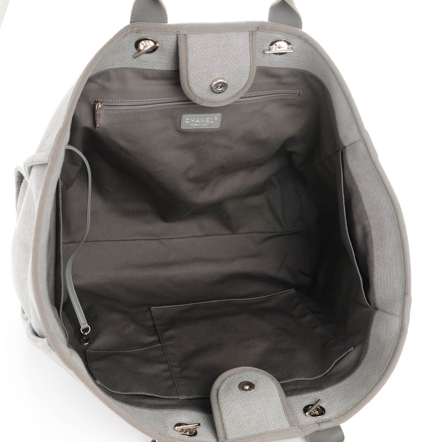 Chanel Canvas Deauville Extra Large Tote Grey 5 of 7