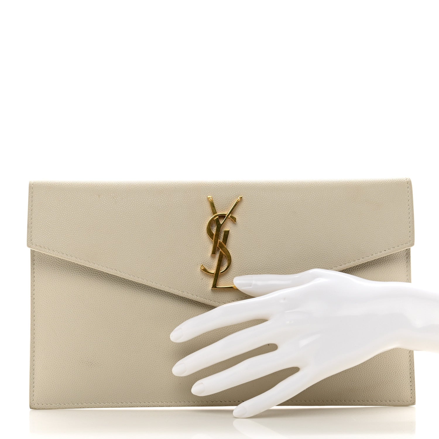 Saint Laurent Grain De Poudre Uptown Pouch Crema Soft 2 of 9