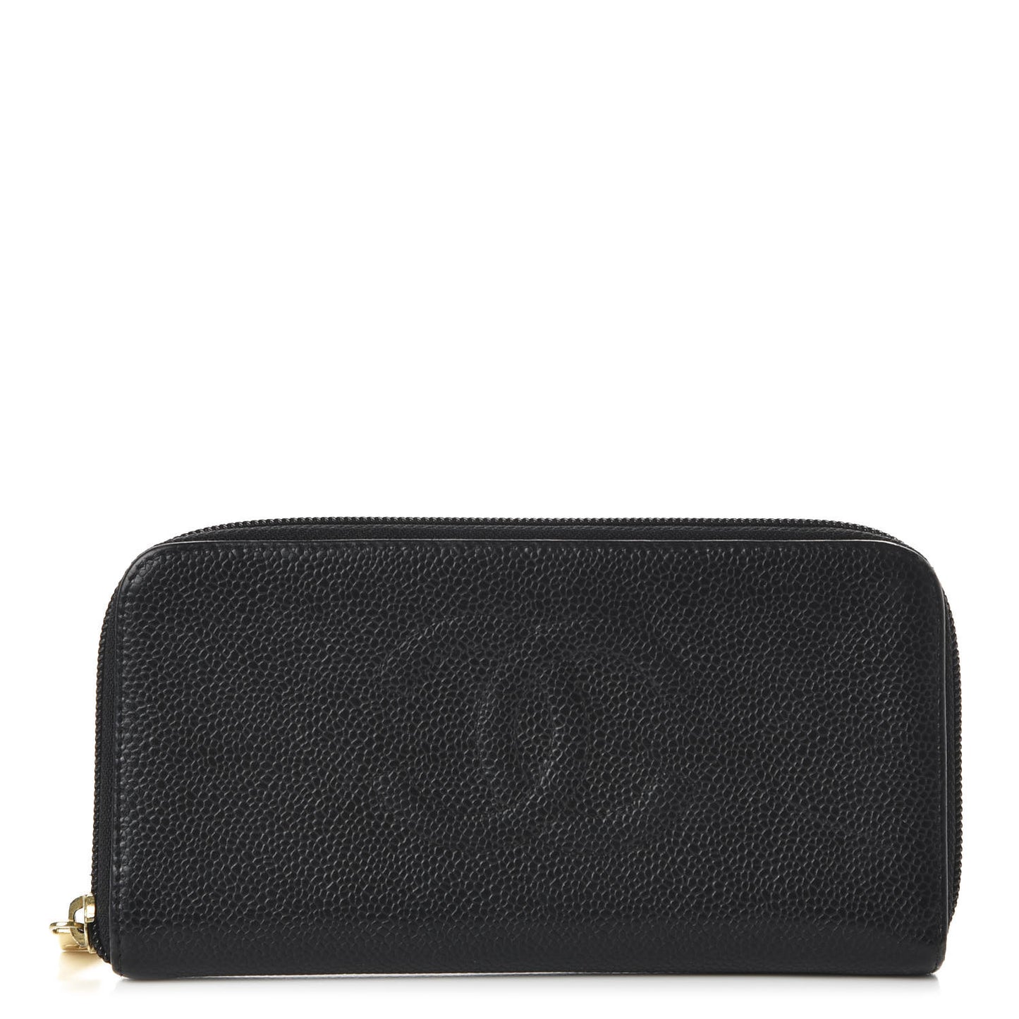 Caviar Large Timeless CC Zip Around Wallet Black